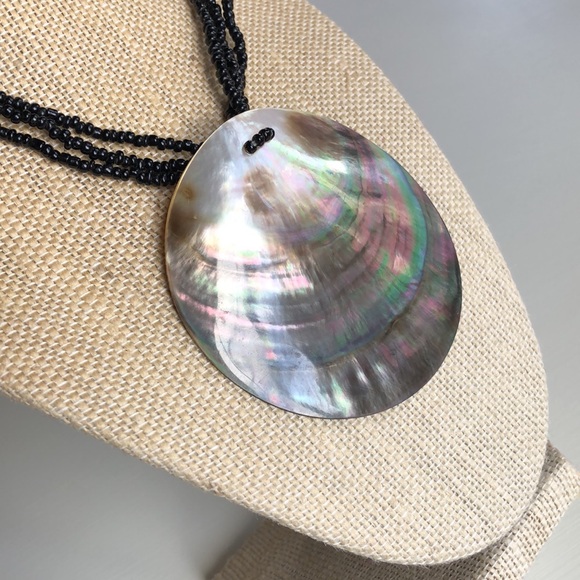 Vintage | Abalone Shell Statement Necklace - Picture 2 of 12